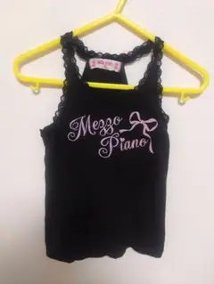 Mezzo Piano 黒 ノースリーブタンクトップ