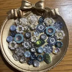 花柄チェコビーズセット 約40個⑤