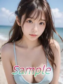 1点物 可愛い A4 AI 美女 ポスター 水着 ビキニ 爆乳 巨乳 U390
