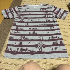 グラニフ　イラスト付きストライプTシャツ Mサイズ