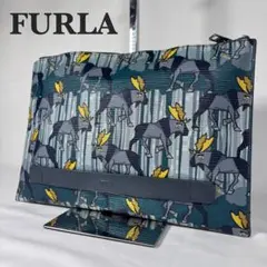 フルラ FURLA セカンドバッグ クラッチバッグ アニマル柄 レザー