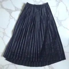 ロートレ・アモン　ロングスカート　スカート　プリーツスカート　黒