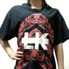 USA製 ローズ 薔薇 WE DON'T DIE Tシャツ ブラック 黒 古着