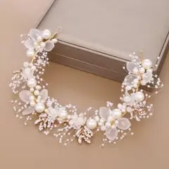 ウェディング ヘッドピース ヘアアクセサリー 髪飾り ブライダル 花ャ