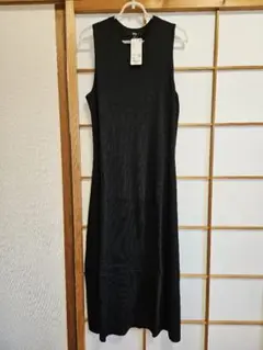 【新品未使用】ユニクロ コットンブレンドニットワンピース 3XL 黒