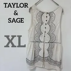 TAYLOR & SAGE 【XL】アイボリー ノースリーブ チュニック
