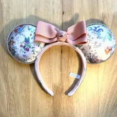 【美品】東京ディズニーリゾート チップとデール 花柄 カチューシャ　スプリング