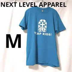 NEXT LEVEL APPAREL プリントTシャツ 青　Mサイズ