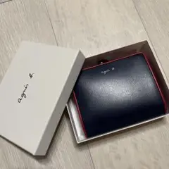 定価21,172円 アニエスベー ツートンカラー がま口 財布 ウォレット