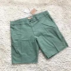 未使用 SLVDR サルバドール 麻混 ショートパンツ グリーン 36 メンズ