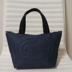 2498　ラコステ　ハンドバッグ　ミニ　ネイビー　極美品