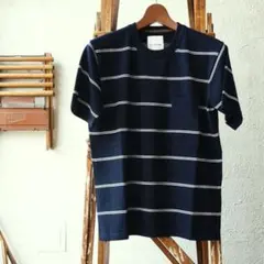 STILL BY HAND スティルバイハンド　強撚ボーダー　ニットTシャツ