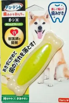 デンタルトイ ボーン 犬用おもちゃ 歯磨きおもちゃ M 青りんごフレーバー