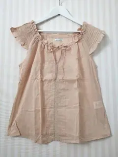 CRAZY DOLL ベージュ フリル袖 トップス コットン100