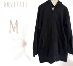 【dovetail】ブラック　ワッフルパーカー 薄手 M ユニセックス 黒