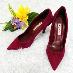 《美品♡》ダイアナ 23 パンプス スエード レッド