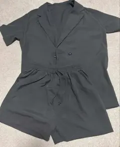 ANAP セットアップ　黒　半袖　ジャケット　ショートパンツ　ブラック