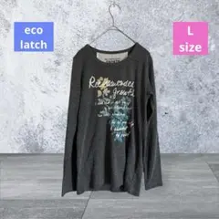 【eco latch】レーディース /トップス/カットソー/長袖/Lサイズ