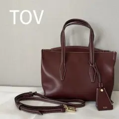 〔とても美品〕 TOV トーヴ 3way ショルダーバッグ バーガンディ