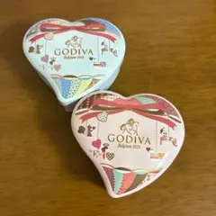 GODIVA ハート型小物入れ 2個セット