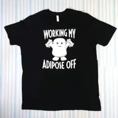 WORKING MY ADIPOSE OFF ブラックTシャツ XL　古着