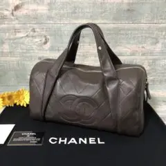 超美品 CHANEL シェブロン Vステッチ デカココ トートバッグ