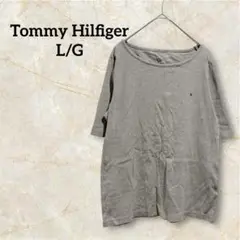 Tommy Hilfiger 【L/G】グレー 五分袖Tシャツ カットソー