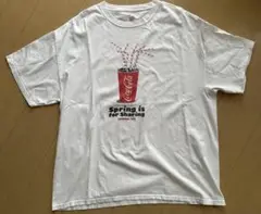 Hanes ヘインズ　White T-shirt コカコーラCoca-Cola