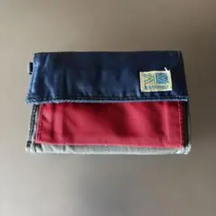 カリマー ナイロン 三つ折り財布 ネイビー レッド グレー