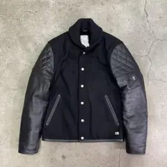 美品 CRIMIE クライミー スタジャン バックロゴ 白黒 M THE CRIMIE クライミー 日本製 牛革 スタジャン レザー 刺繍 ロゴ