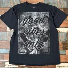 ビンテージ　古着　popular poison メンズ　半袖tシャツ　黒　L