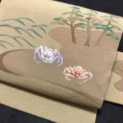 10-24 高級 九寸名古屋帯 人気帯 蟹