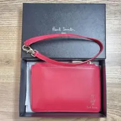 【ウサギモチーフ】Paul Smith レッド　パスケースカードケース