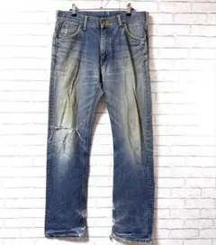【Lee/リー】ダメージデニムパンツ33×32日本製 98202
