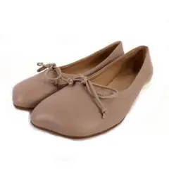 新品 MM6 Martin Margiela バレエシューズ 羊革 茶 35.5
