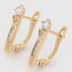 【赤字覚悟】2ジルコニアリングピアス　18k 早い者勝ち　アレルギー対応