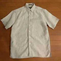 Mサイズ相当　Eddie Bauer アイリッシュリネン100% 半袖シャツ