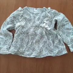 tête à tête 花柄フリル長袖シャツ 120