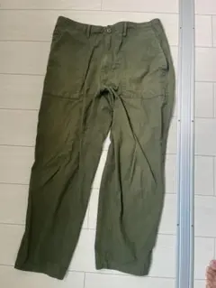オリーブ色 ワークパンツ 4ポケット