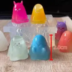 シリコンモールド　モンスター　幽霊　Ｍサイズ　ミニチュア　食玩　立体型　レジン
