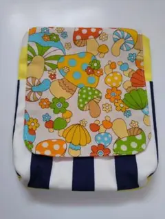大人の移動ポケット きのこ柄 ハンドメイド