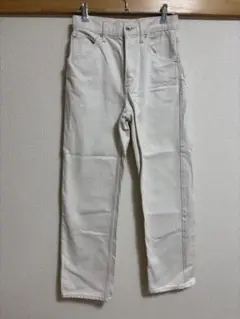 UNIQLO U ホワイト ストレートデニムパンツ
