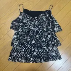 フリル付きドット柄キャミソール Mサイズ
