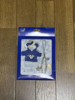 ディズニーシー 10周年 ダッフィー ぬいぐるみストラップ コスチューム 青