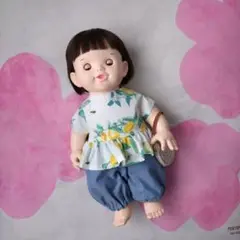 ぽぽちゃん 服 ハンドメイド トップス パンツ バッグ ３点セット