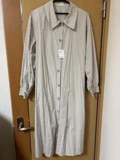 earth music&ecology ロングシャツワンピース ライトベージュ