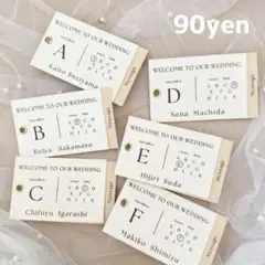 エスコートカード 席次表 席札 シンプルエスコートカード ジィール風