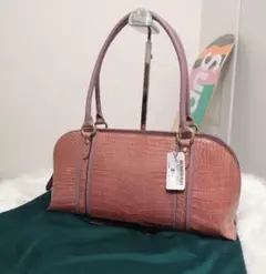 未使用タグ付き⭐ HAMANO クロコダイル ワニ革 ハンドバッグ シャイニング