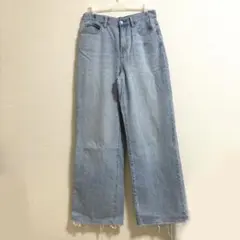 ユニクロ UNIQLO バギージーンズ ブルー 25インチ 63.5cm