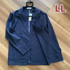 [新品未使用]通気性抜群！快適サマージャケット ネイビー LL